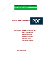 Plan de Estudio Mateamatica 2014