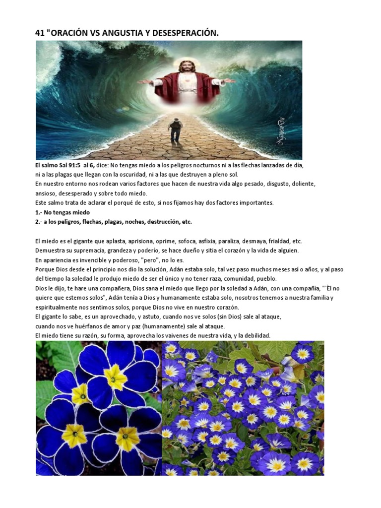 41 Oración vs Miedo y Desesperación Oración Temor