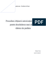 Procedura Obtinerii Autorizatiei de Mediu Pentru Deschiderea Unei Fabrici de Pielarie