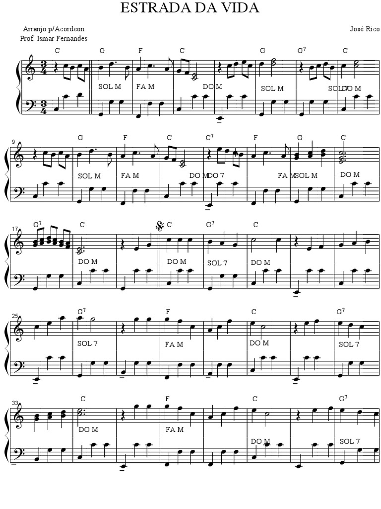 Letra Da Musica Pela Longa Estrada Da Vida