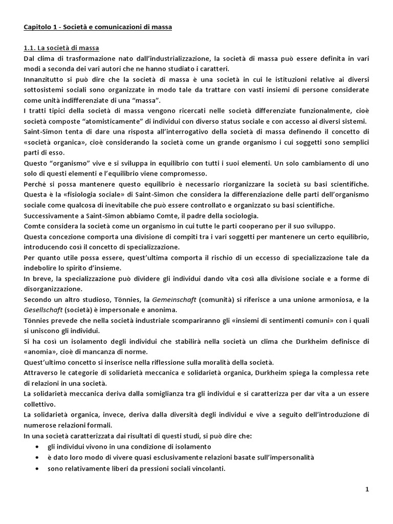 Le Teorie Delle Comunicazioni Di Massa E La Sfida Digitale
