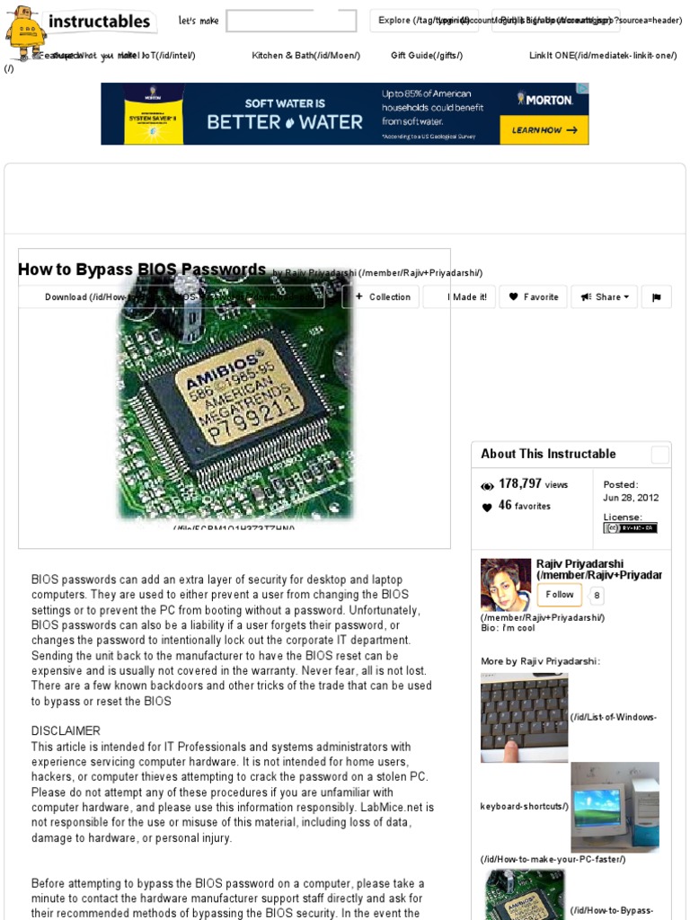 How to Bypass BIOS Passwords All Bios Laptop
