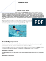 Estilo pecho natación guía