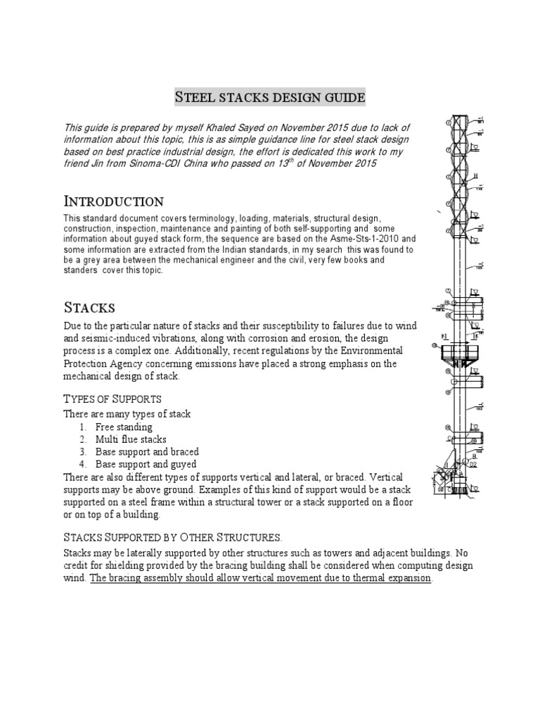 Steel Stacks Design Guide | PDF | Chimney | Screw