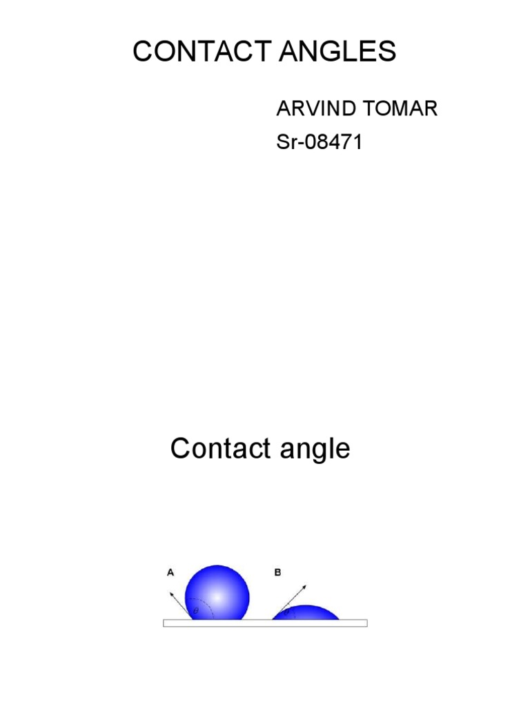 Contact Angle | PDF | Home & Garden