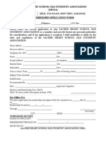 SHOSA Membership Application Form