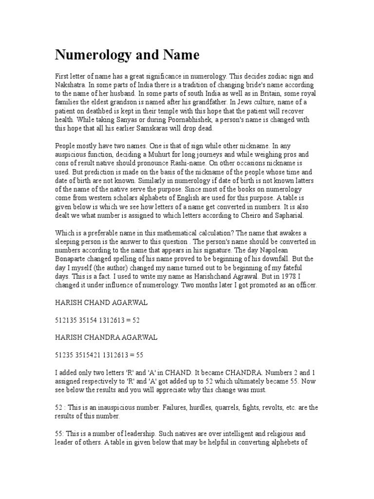 Numerology And Name Pdf Karma Reincarnation