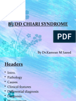 Budd Chiari Syndrome: by DR - Kamran M Saeed
