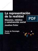 Potter Jonathan - La Representacion de La Realidad