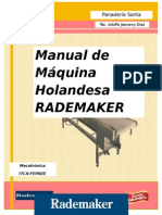 Mantenimiento máquina panificadora RADEMAKER