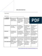 Role Play Rubric