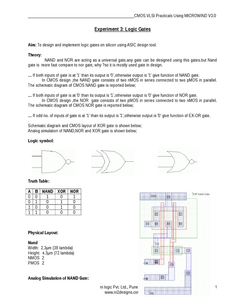 Experiment 3: Logic Gates | PDF