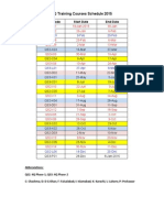 4Q Training Courses Schedule 2015