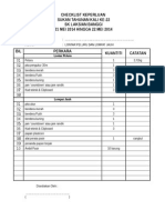 Checklist Keperluan Lontar Peluru & Lompat Jauh