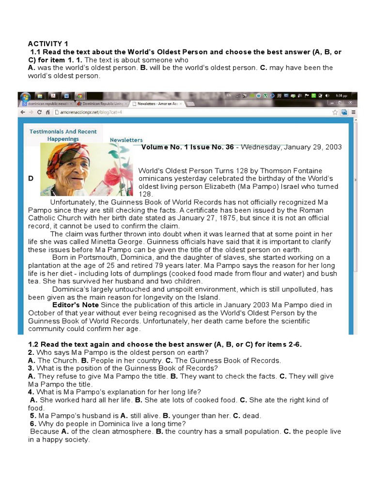 Reading Task | PDF