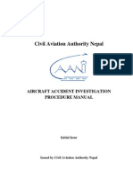 Aircraft Accident Investigation Procedure Manual (Nepal)