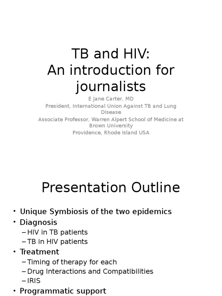TB and HIV | PDF | Tuberculosis | Management Of Hiv/Aids