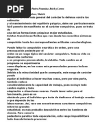 Caracteres Compulsivo y Pasivo Femenino Reich y Lowen