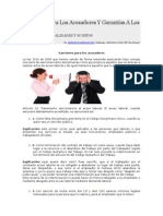 Sanciones para Los Acosadores Y Garantías A Los Trabajadores