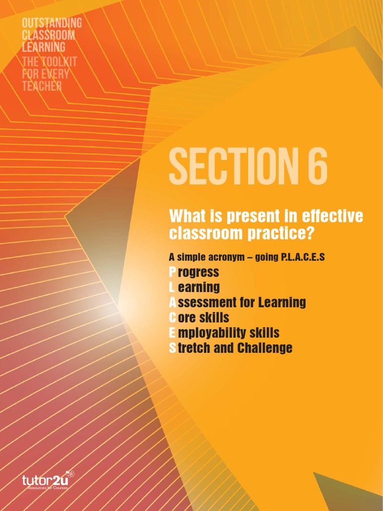 Outstanding Classroom Learning | PDF | Classroom | Applied Psychology