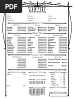 Vampire The Masquerade Revised Characther Sheet