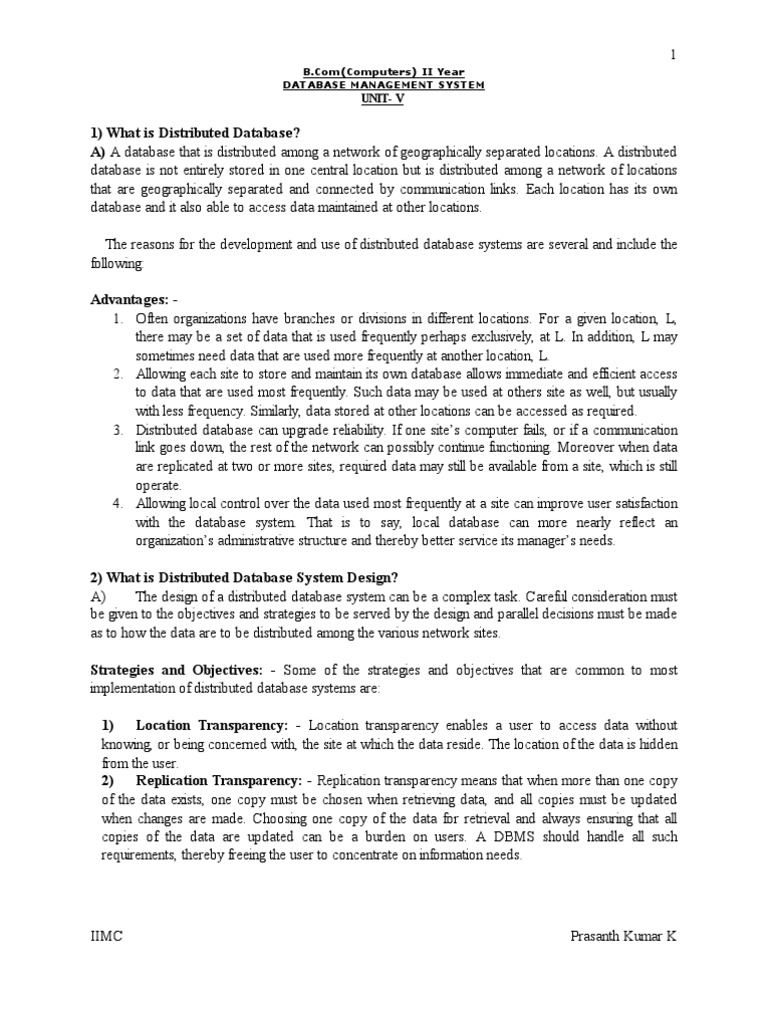 Understanding Distributed Database Systems | PDF | Replication ...