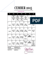 Dec 2015 Class Schedule