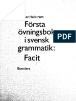 Facit Första Övningsboken i Svensk Grammatik