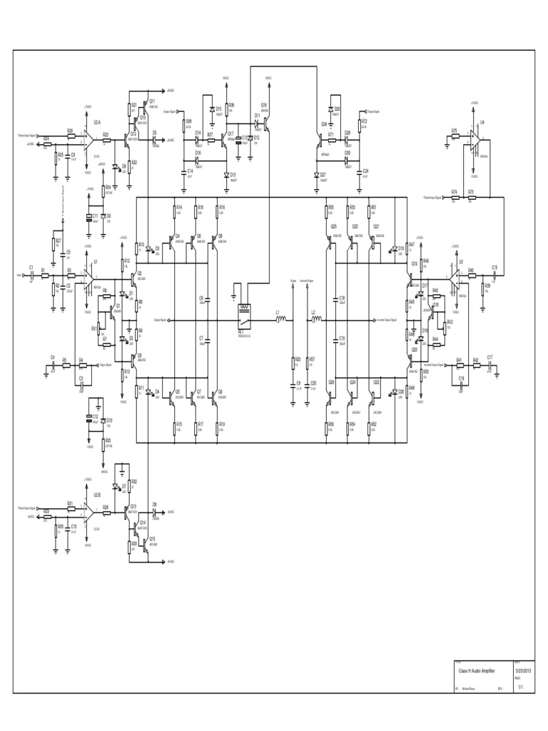 Class H Amplifier PDF Electricity Electronic Engineering