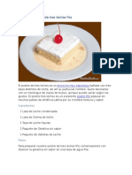 Receta de Postre de Tres Leches Frío