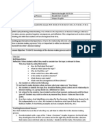 Decision Making Engagement Sample Lesson Plan