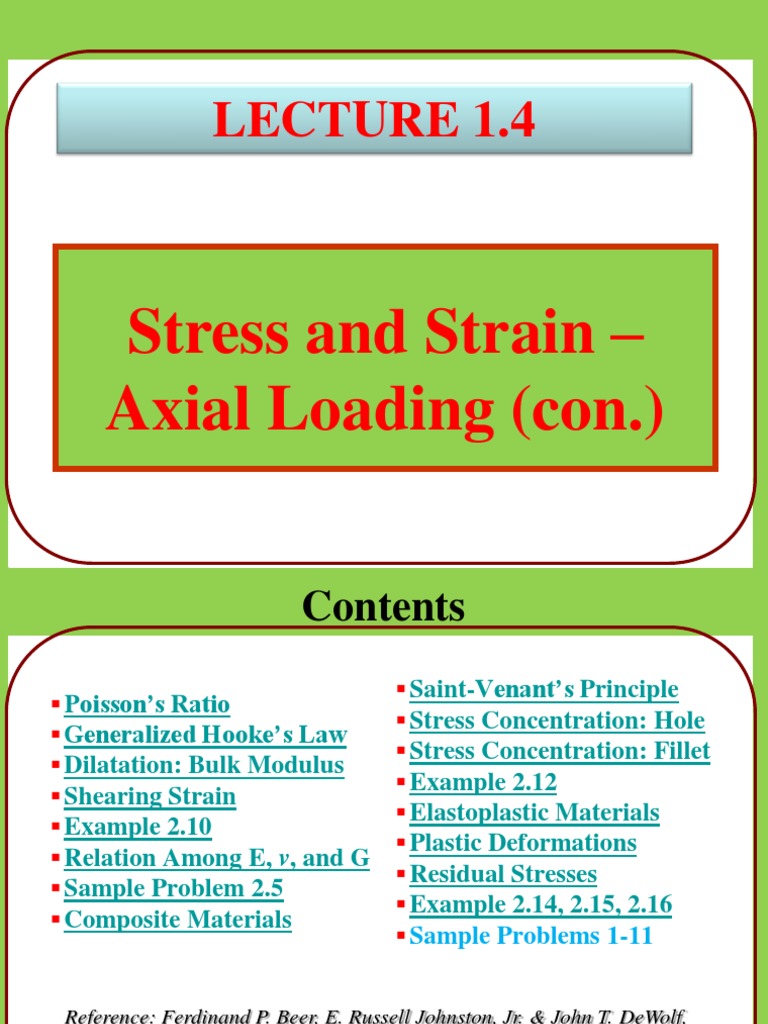 Stress and Strain in Materials Mechanics | PDF | Deformation ...