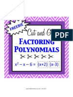 CutandGlueFactoringPolynomialsActivityFREEBIE PDF