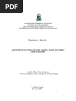 DissertaSou mestrando em Planejamento e Políticas Públicas pelo Centro de Estudos Sociais Aplicados da UECE e cursei 1 (hum) semestre de economia na UNIFOR. cao de Maria Alda de Sousa Seguro 2011