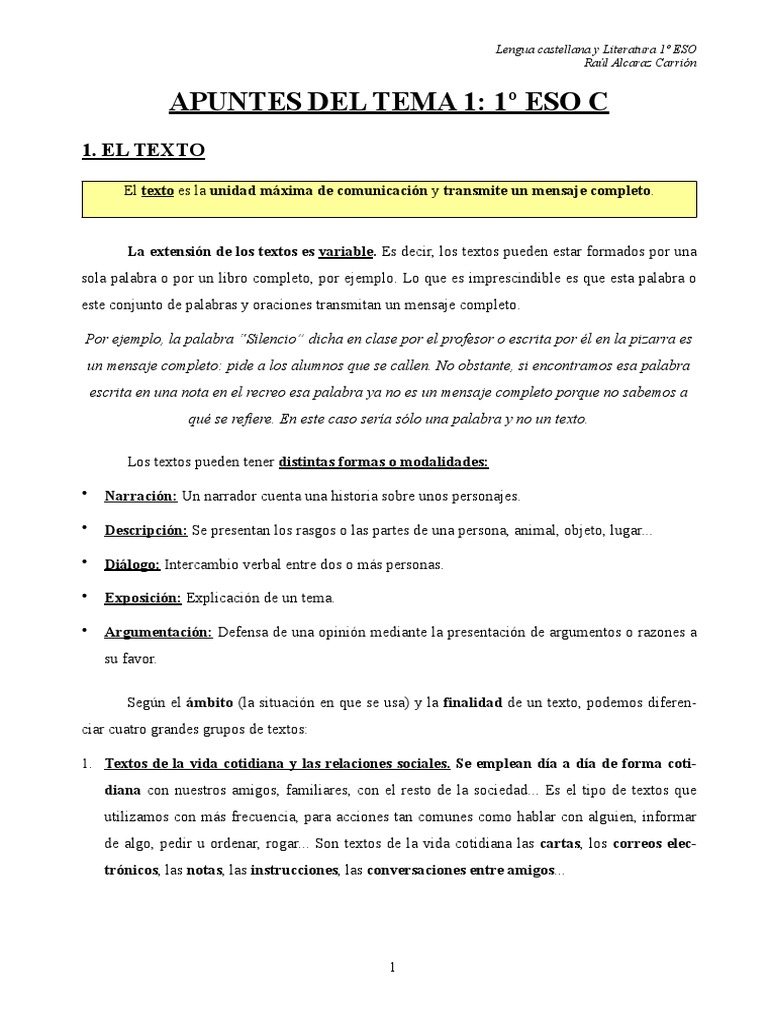 tipos-de-textos-en-1-eso-pdf-lengua-espa-ola-palabra