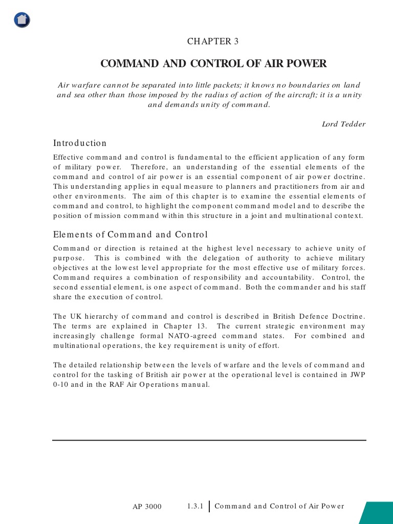 Command and Control of Air Power | PDF | Command And Control | Military