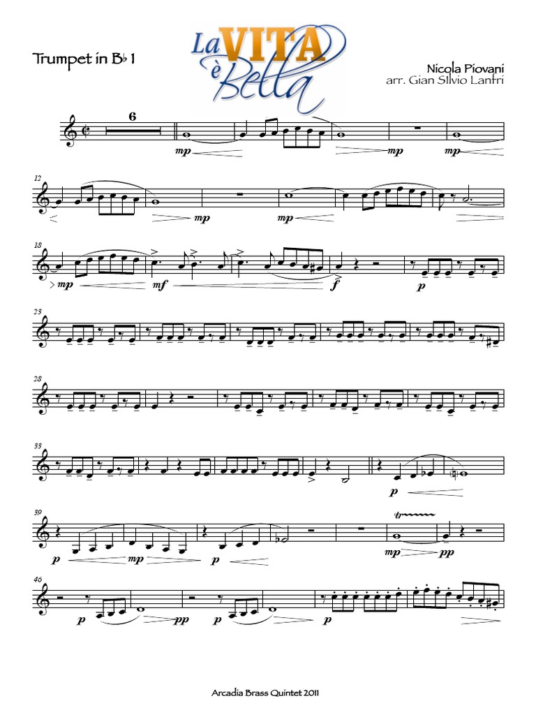 La Vita è Bella Spartito Pianoforte Pdf