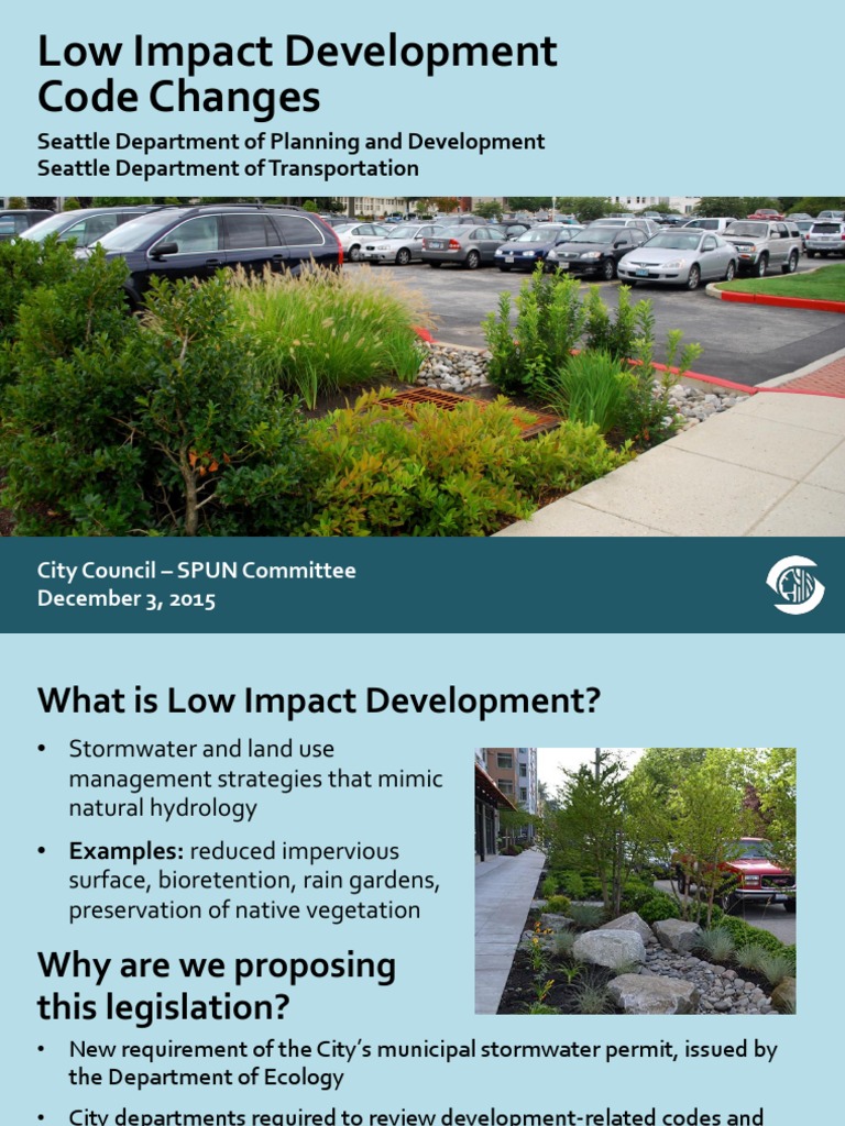 Seattle Low Impact Development Code Changes | PDF | Technology ...