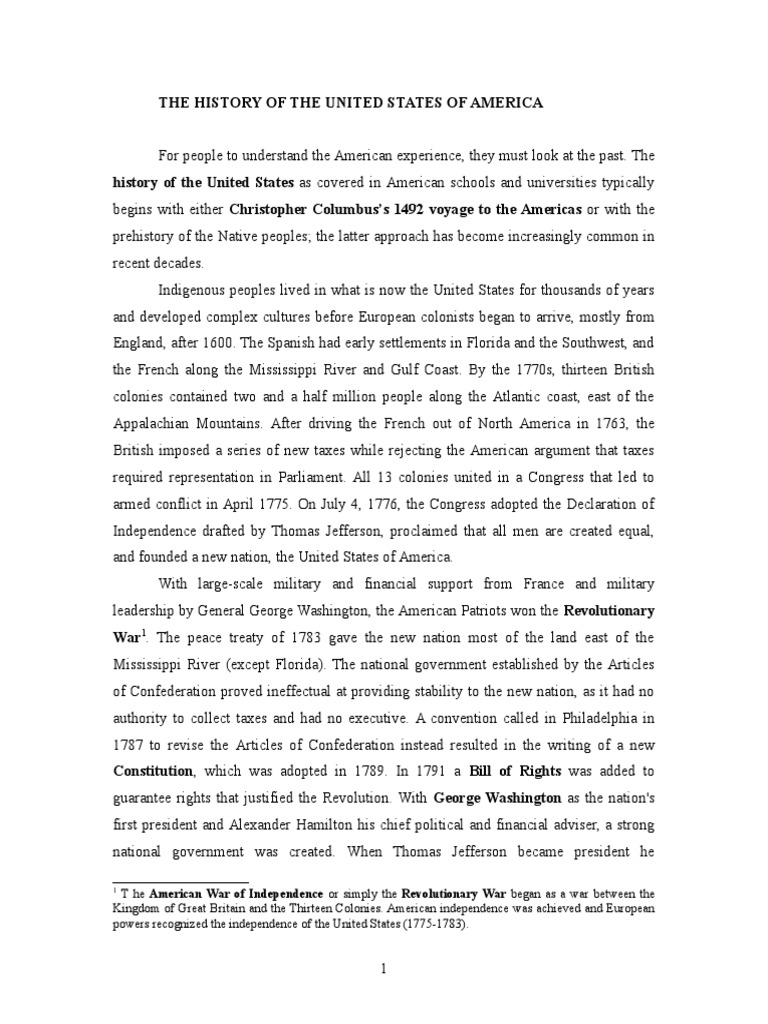 Overview of U.S. History and Government | PDF | Federal Government Of ...