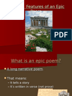 Lecture - Features of An Epic Poem