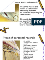 PPT of Personnel records, research and Audit