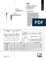 Displacement Transducer Data Sheet and Specifications