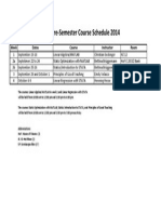 GSEFM Pre-Semester Course Schedule 2014: Week Dates Course Instructor Room