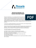Pinnacle Investments Internship Requirements