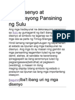 Mga Disenyo at Dekorasyong Pansining NG Sulu