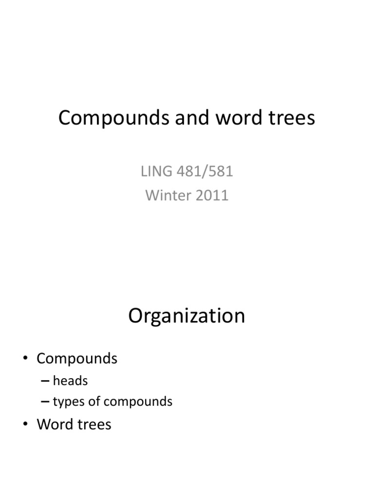 Endocentric vs Exocentric Compounds | PDF | Morphology (Linguistics ...