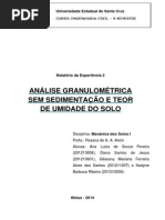 Umidade e Granulometria