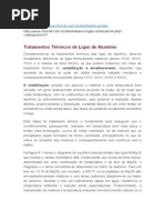 Tratamentos Térmicos -Ligas Alumínio (1)