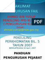 Taklimat Pengurusan Fail Perkeliling Bil