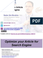 Optimize Your Article For Search Engine